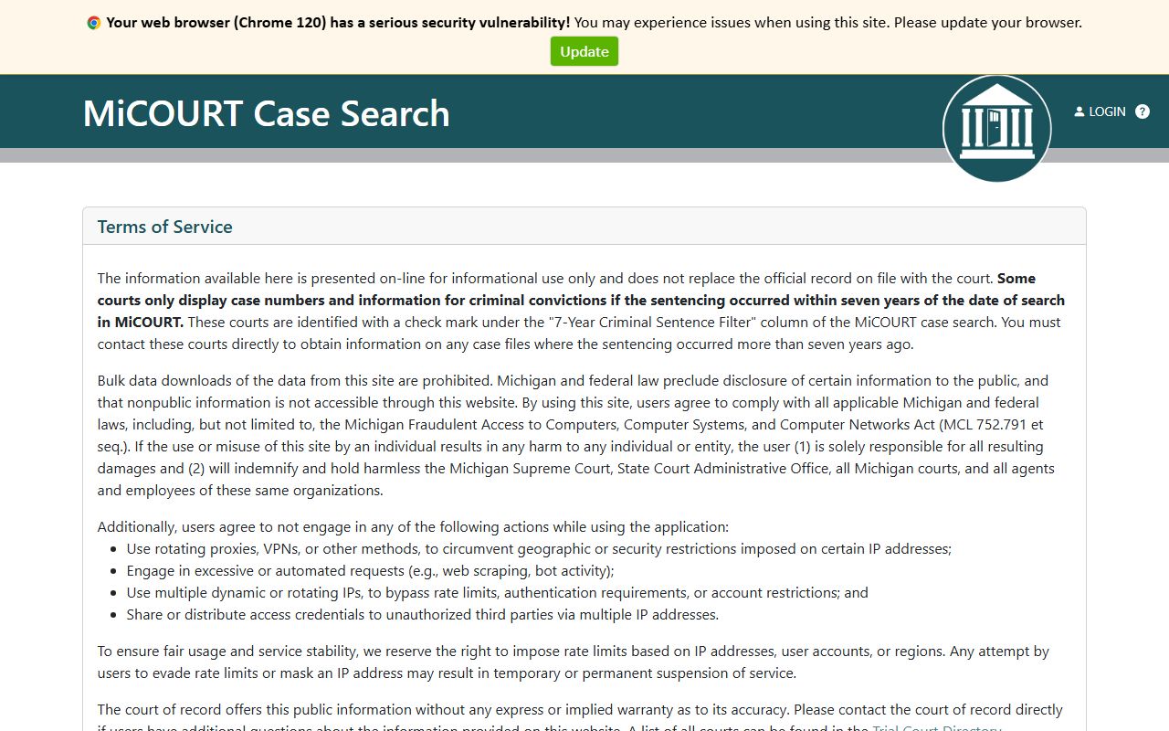58th District Court Ottawa County records MiCOURT D58 search