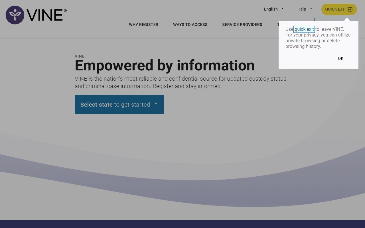 VINELink Ottawa County inmate release notification search
